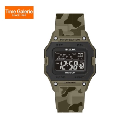 BUM Men BUMWBM03006 Digital Sports Brown Rubber Strap Watch BUM Men BUMWBM03006 Digital Sports Brown Rubber Strap Watch